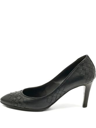 Bottega Veneta Intrecciato weave pointed pumps - Black