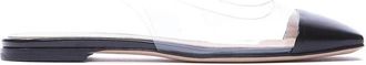 Gianvito Rossi Plexiglas Ballerinas - Dames - Slip ons - Zwart - 37 EU - Leer - Schoenen