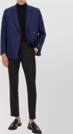 HUGO BOSS dual-breasted blazer buttoned cuffs
