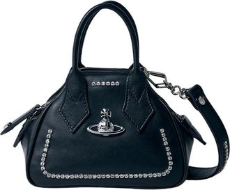Vivienne Westwood Yasmine Handtas van Saffiano Leer - Dames - Handtassen - Zwart - ONE Size - Leer - Tassen