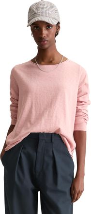 Marc O'Polo Denim Longsleeve MARC OPOLO DENIM regular fit aus Organic Cotton, Damen, Gr. XS, breezy pink, Obermaterial: 100% Baumwolle, slim fit, Rundhals, Shirts Longs