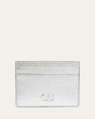 Valentino Garavani Metallic Leather Card Case
