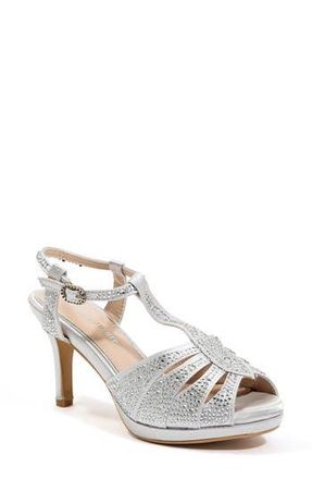 Lady Couture Midnight Rhinestone Sandal in Silver at Nordstrom Rack, Size 5.5Us / 36Eu