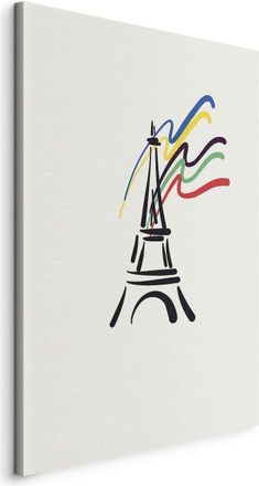 OEM Decoraci&oacute;n Mural Artgeist Torre Eiffel Colorida 80x120 Cm