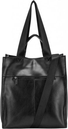Smith & Canova Womens Smooth Leather Tote / Shoulder Bag - Black - One Size