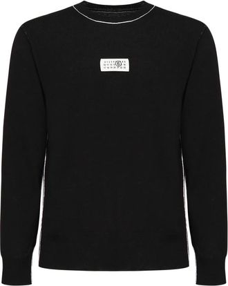 Maison Margiela Round-neck Knitwear, male, Black, M, Round-neck Knitwear