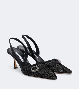 Manolo Blahnik Zutosli embellished slingback pumps