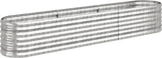 vidaXL Vidaxl - Jardinera Arriate Acero Galvanizado Plata 224x40x36 Cm
