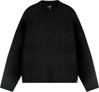 Represent Mannen Textuur Gebreide Sweatshirt (Jet Zwart)