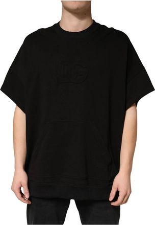 Dolce & Gabbana T-shirt met ronde hals - Heren - T-shirts - Zwart - L - Katoen - Tops