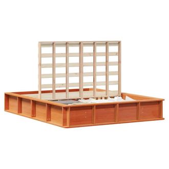 Berkfield Home Modern Bed Frame with Lift-up Storage, Wax Brown, 150 x 200 cm, S in Brown | Size: 150 x 200 cm