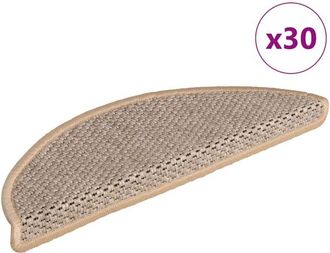vidaXL Vidaxl - Alfombra Autoadhesiva Escalera Sisal 30 Uds Beige Claro