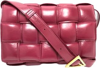 Bottega Veneta Tweedehands leren schoudertassen - Dames - Vintage Schoudertas - Roze - ONE Size - Leer - Vintage
