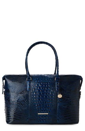 Brahmin Duxbury Croc Embossed Leather Weekend Bag in Anchor at Nordstrom