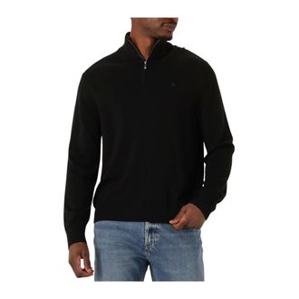 Calvin Klein Truien & Vesten, Heren, Zwart, S, Wol, LS 100% Merino QZ 14Gg