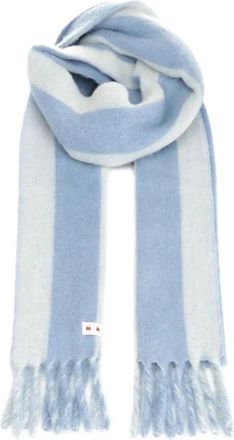 Marni Stijlvolle Winter Sjaal Collectie - Dames - Wintersjaals - Blauw - ONE Size - Accessoires