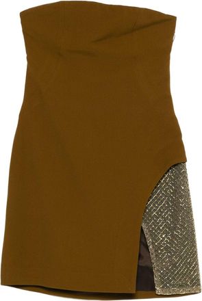 The Attico Mesh-Panelled Mini Dress - Womens - Polyamide/Viscose/Acetate/GlassViscosePolyester