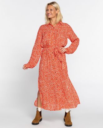 Billabong Sommerkleid BILLABONG First Kiss, Damen, Gr. S, US-Gr&ouml;ssen, orange (fire side), Obermaterial: 100% Viskose;, Kleider Sommerkleid