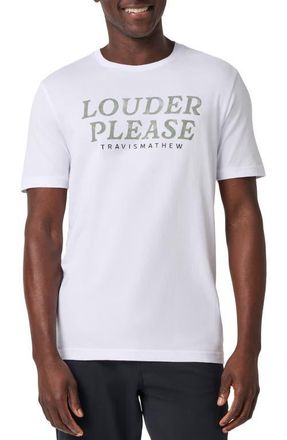 Travis Mathew Louder Please Graphic T-Shirt in White at Nordstrom, Size Xx-Large