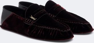 Saint Laurent Le Loafer velvet penny loafers
