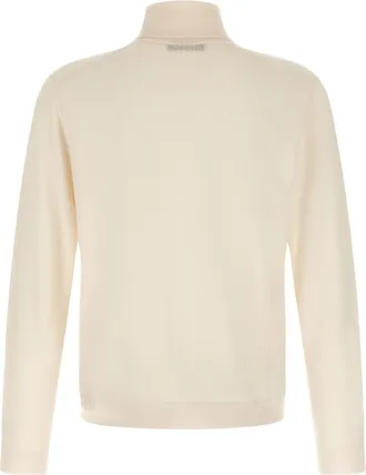 Zanone Virgin Wool Turtleneck Sweater - Cream
