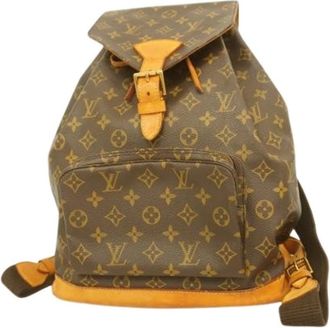 Louis Vuitton Pre-owned Backpacks, female, Brown, Size: ONE SIZE Pre-owned Montsouris GM Backpack