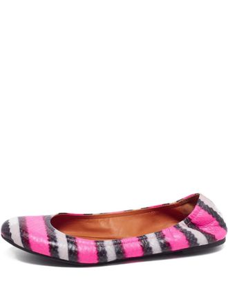 Marc Jacobs snakeskin-effect ballet flats - Pink