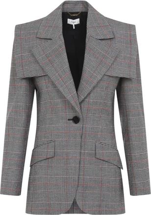 Chlo&eacute; Tailored Wool Blazer - Dames - Blazers - Grijs - S - Wol - Jassen