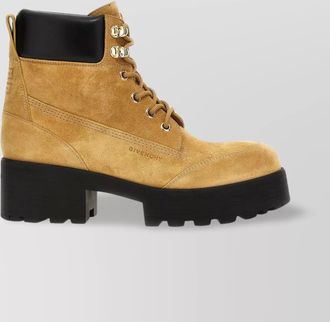 Givenchy suede panelled lace-up ankle boots