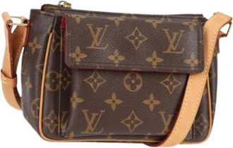 Louis Vuitton Tweedehands Canvas Louis Vuitton tassen - Dames - Vintage Schoudertas - Bruin - ONE Size - Leer - Vintage