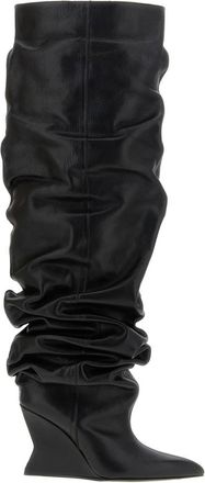 Balmain Black Leather Boots