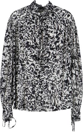Dries Van Noten Tailored Black Shirt With Structured Collar And Button-Down Front