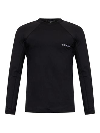 Balmain logo-embroidered T-shirt - Black