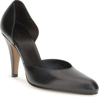 The Row Womens Ornella Dorsay Pumps Black High Heel Shoes