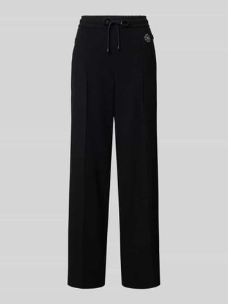 M.A.C Straight Leg Stoffhose mit fixierten B&uuml;gelfalten Modell Chiara in Black, Gr&ouml;&szlig;e 34