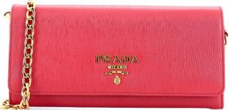 Prada Wallet on Chain Vitello Move Long crossbody bag - Rosa