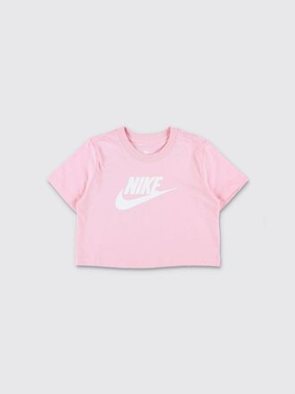 Nike T-shirt cropped da bambino in puro cotone con logo stampato