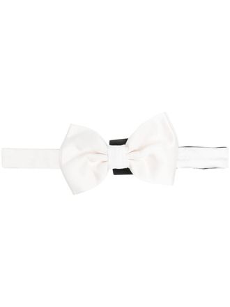 Corneliani silk bow tie - White