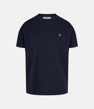 Vivienne Westwood Classic T-shirt Multicolour Orb Cotton Navy Blue XL Unisex