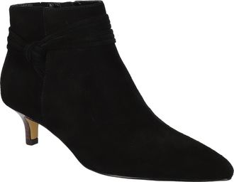 Bella Vita Jani Pointed Toe Bootie in Black Kidsuede Leather at Nordstrom, Size 5.5