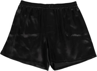 Dolce & Gabbana Zwarte Zijden Satijnen Heren Boxer Zwemkleding - Heren - Strandmode - Zwart - M - Satijn - Badmode