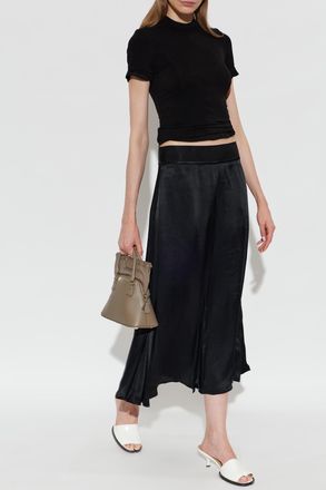 Maison Margiela Satin Skirt, Womens, Black