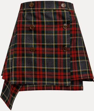 Vivienne Westwood Marta Kilt Scarlet Tartan Red-green 44 Women