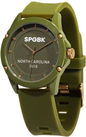 Springbreak Watches Matcha Silicone Strap Watch, 44mm in Olive at Nordstrom
