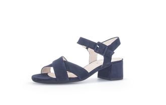Gabor Women Sandals, Ladies Strappy Sandals,Sandal,Summer Shoe,Summer Sandal,Heel,Dark-Blue,38.5 EU / 5.5 UK