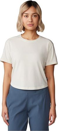Mountain Hardwear Trekkin Gotm Short Sleeve Womens Clothing Stone : XL, Elastane/Polyester/Tencel