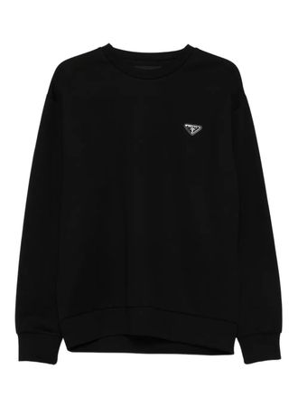 Prada Felpa con applicazione - Nero