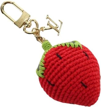 Louis Vuitton Pre-owned Accessories, female, Red, Size: ONE SIZE Pre-owned Vintage Monogram Canvas Charm