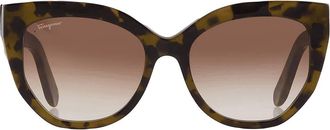 Ferragamo Salvatore Ferragamo Brown Gradient Cat Eye Ladies Sunglasses SF1061S 246 56