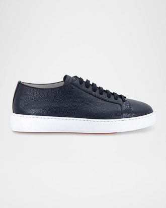 Santoni Men & apos;s Leather Low-Top Sneakers